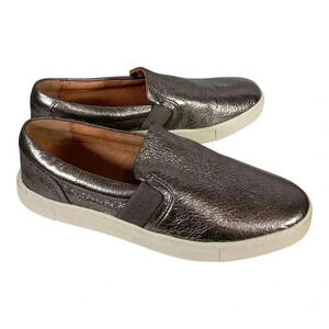 Frye Ivy Slip on Shoes Loafers Comfort Sneakers Silver Leather Women's 7 M